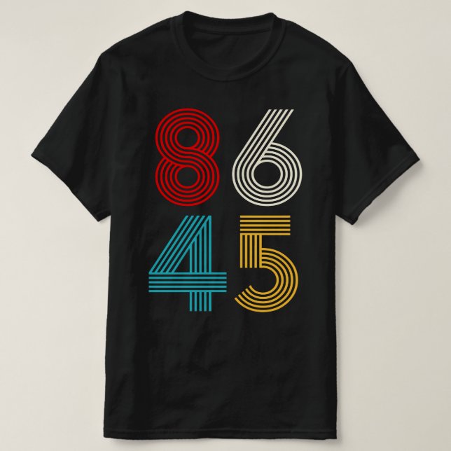 T-SHIRT 8645 ANTI TRUMP VINTAGE (Design devant)
