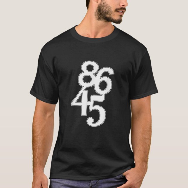 T-shirt 8645 Code pour empêcher Trump de résister au desig (Devant)