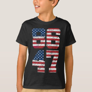 T-shirt 8647 Anti Trump 86 47 Retro Anti-Trump Us Flag Pre