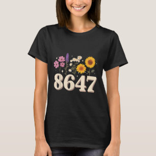 T-shirt 8647, Anti Trump, Feministe Florale, Subtile, R hu