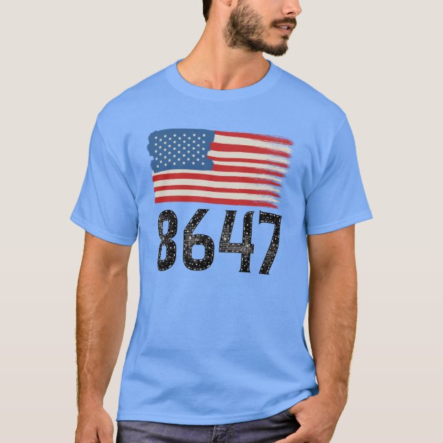 T-shirt 8647 Déclaration politique du drapeau américain an (Devant)