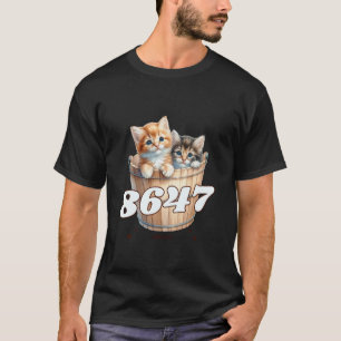 T-shirt 8647 Floral Rétro Subtil 86 47 Chats Mignons Chato