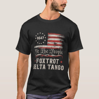 T-shirt 8647 Foxtrots Deltas Tangos Drapeau Amérique