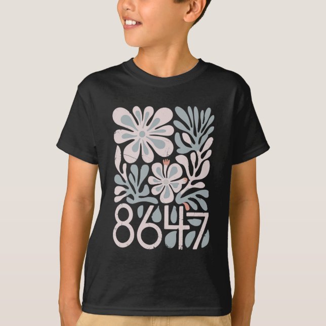 T-shirt 8647 Résiste à la subtile florale Foxtrot Delta Ta (Devant)