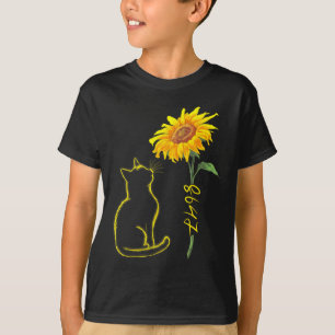 T-shirt 8647 Subtil Anti Trump 86 47 Chat Tournesol Floral
