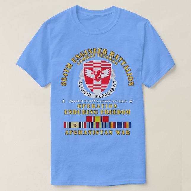 T-shirt 864e Eng Bn Enduring Freedom Vétérinaire avec AFGH (Design devant)