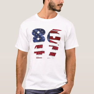 T-shirt 86-47 Chemise texte du drapeau