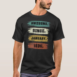 T-shirt 86 Ans Awesome Depuis Janvier 1936 86e Birt