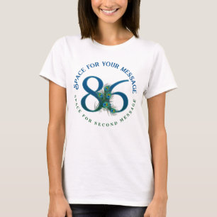 T-shirt 86e Anniversaire Plumes de Paon