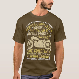 T-shirt 87 Ans Vélo Anniversaire Classic Vintage moto