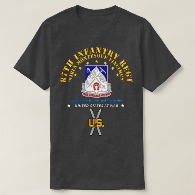 T-shirt 87e régiment d'infanterie Nous conquérons la branc (Design devant)