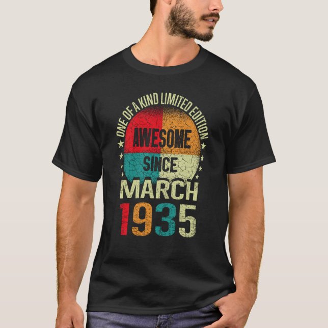 T-shirt 88 Année stupéfiante depuis mars 1935 88ème Birt V (Devant)