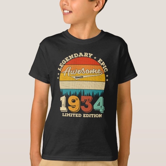 T-shirt 88 Year Old Awesome Since 1934 88th Birthday Gift (Devant)