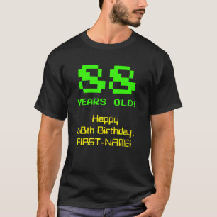 T-shirt 88e anniversaire : Amusant, 8 bits Look, Nerdy / G