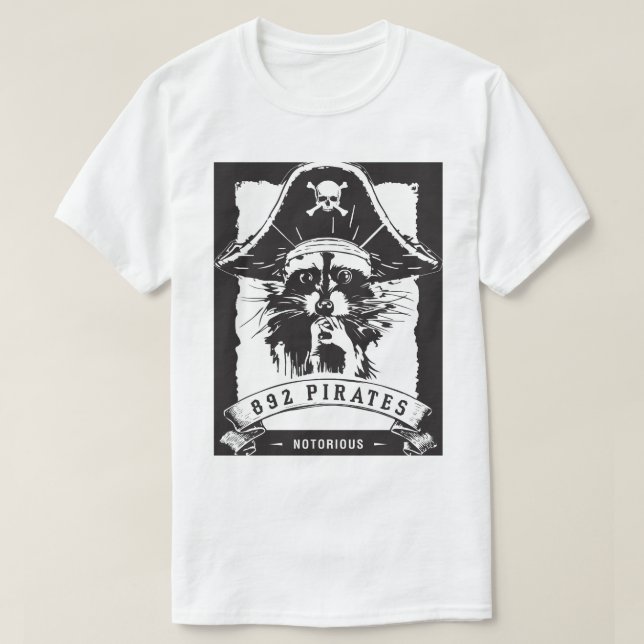 T-shirt 892 Racoon Pirate (Design devant)
