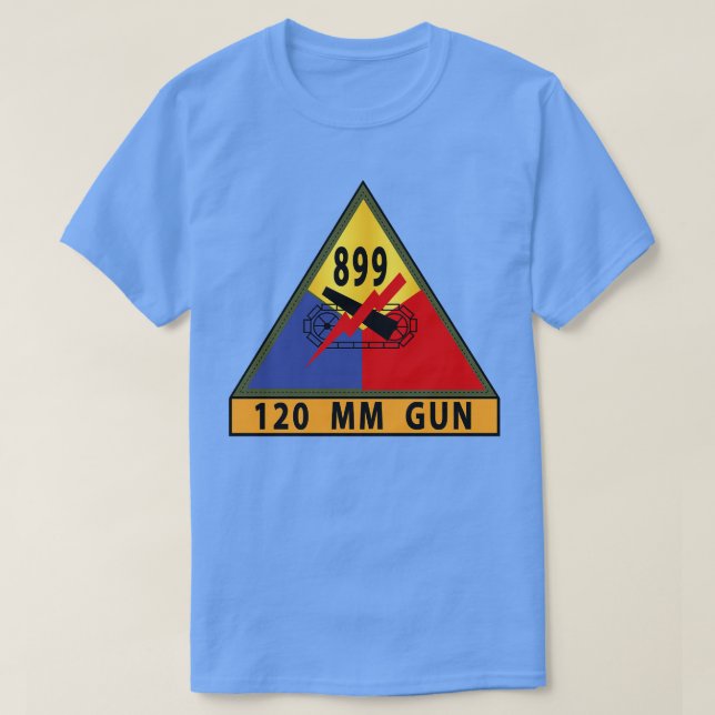 T-shirt 899e Bataillon de chars SSI avec 120 MM Nom du can (Design devant)
