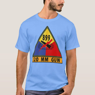 T-shirt 899e Bataillon de chars SSI avec 120 MM Nom du can