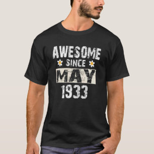 T-shirt 89 Ans Awesome Depuis Mai 1933 89e Anniversaire