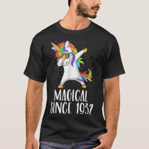 T-shirt 89e anniversaire, licorn dab, Magique depuis 1932 
