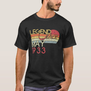 T-shirt 89E Anniversaire Ma Légende De 89 Ans Depuis Mai 1
