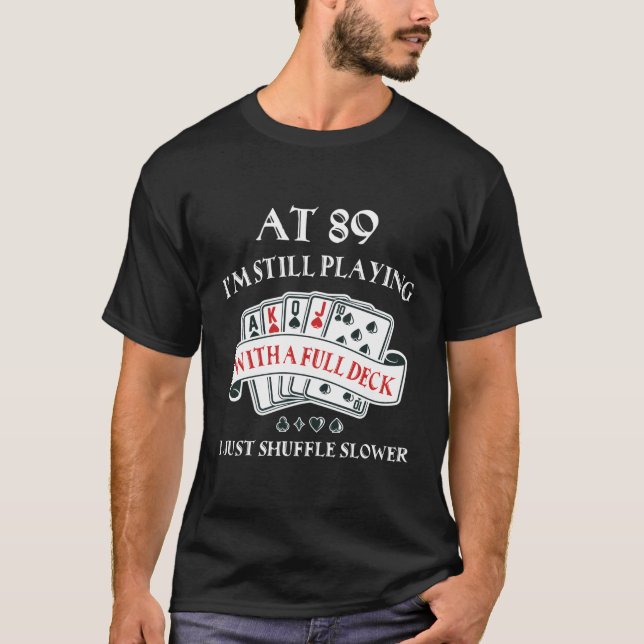 T-shirt 89E Pour 89 Cartes De Jeu (Devant)