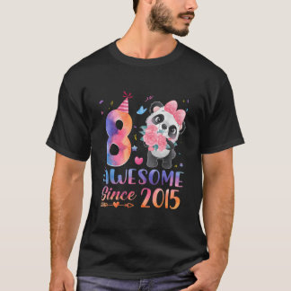 T-shirt 8 8ème Panda Incroyable Depuis 2015
