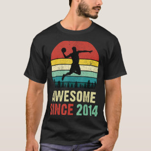 T-shirt 8 Anniversaire Basketball Awesome depuis 2014 8 An