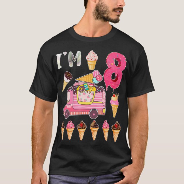 T-shirt 8 Anniversaire Crew Glace Truck Im 8 Anniversaire  (Devant)