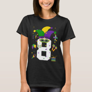 T-shirt 8 Anniversaire Mardi Gras Thème 8 Anniversaires Ga