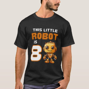 T-shirt 8 Anniversaire Robot Science Robotique Garçon 8 An