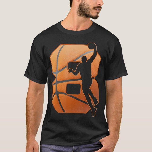 T-shirt 8 Ans 8E Basket Basket Anniversaire Jeu (Devant)