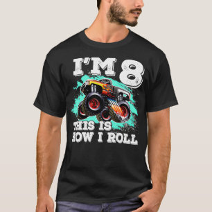T-shirt 8 ans Anniversaire Garçons Monster Truck C'est Ho