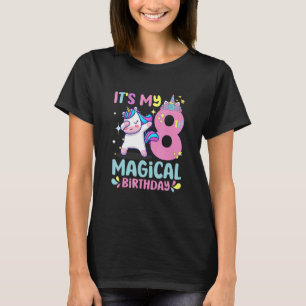 T-shirt 8 Ans C'est mon 8ème Anniversaire Magique Unicorn