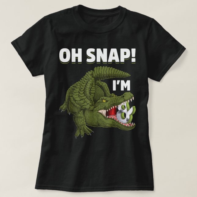 T-shirt 8 ans Crocodile Reptile 8e fête d'anniversaire Al (Design devant)