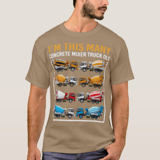 T-shirt 8 ans Im This Many Concret Mixer Camion 8th B