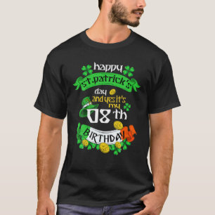 T-shirt 8 Ans Jour de la Saint Patrick Mon 8E Anniversaire