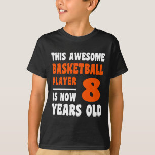T-shirt 8 ans Joyeux 8e anniversaire Basketball 8e Birt