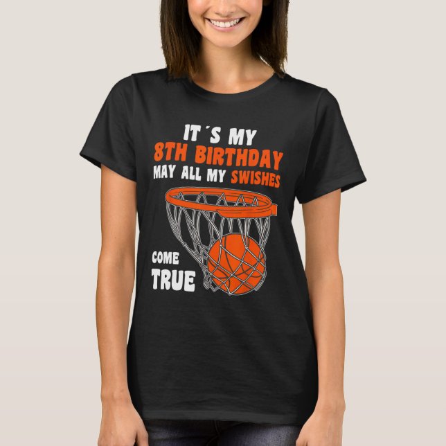 T-shirt 8 ans Joyeux 8e anniversaire Bysketbyll 8e anniver (Devant)