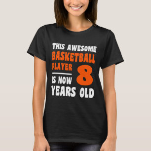 T-shirt 8 ans Joyeux 8e anniversaire Bysketbyll 8e Birt