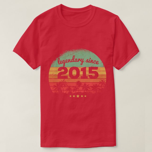 T-shirt 8 ans légendaire depuis 2015 8e anniversaire1 (Design devant)
