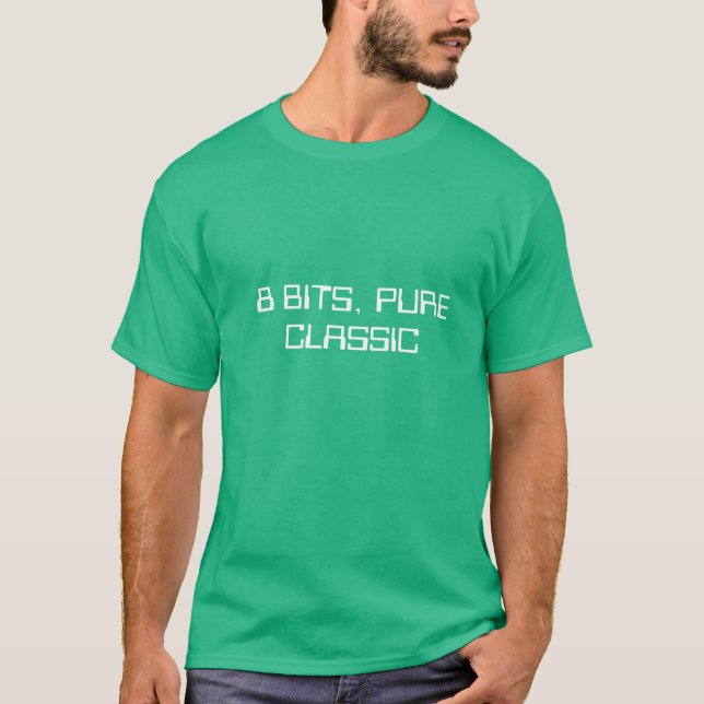 T-shirt 8 bits, classique pur (Devant)