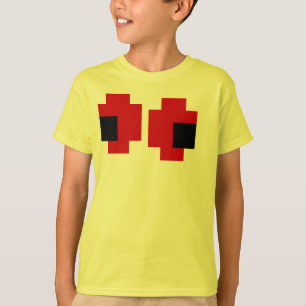 T-shirt 8 bits Éffrayants yeux rouges