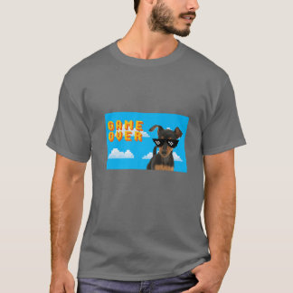 T-shirt 8 bits Game Over Miniature Pinscher
