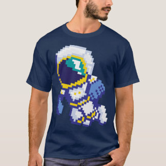 T-shirt 8 bits Pixel Astronaut Space Galaxy Science Rétro 