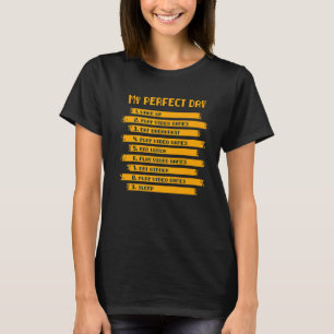 T-shirt 8 bits Style de texte Mon Jour Parfait Jouer aux j