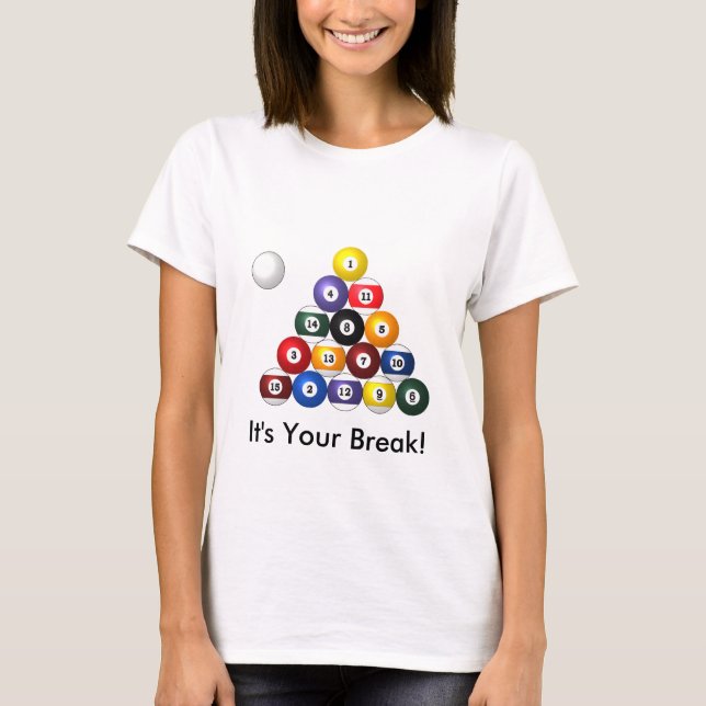 T-shirt 8 chemises de support de boule (Devant)