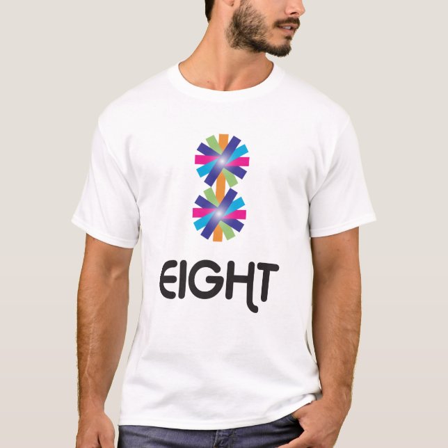 T-shirt 8 coloré, dynamique et audacieux (Devant)