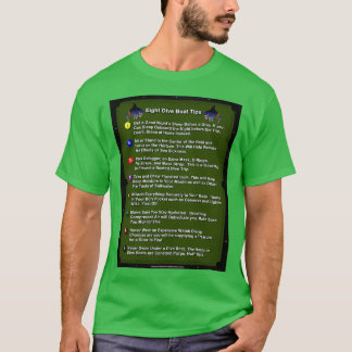 T-shirt 8 Dive Boat Conseils pour les plongeurs sous-marin
