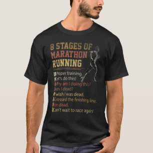 T-shirt 8 Étapes Du Marathon Couchant À Travers Le Pays Ru