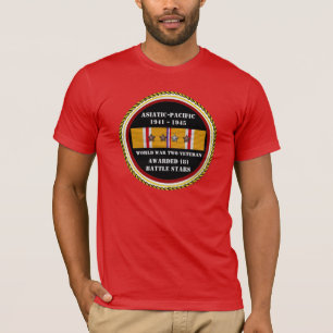 T-shirt 8 ÉTOILES DE BATAILLE 2ÈME GUERRE MONDIALE Asiatiq